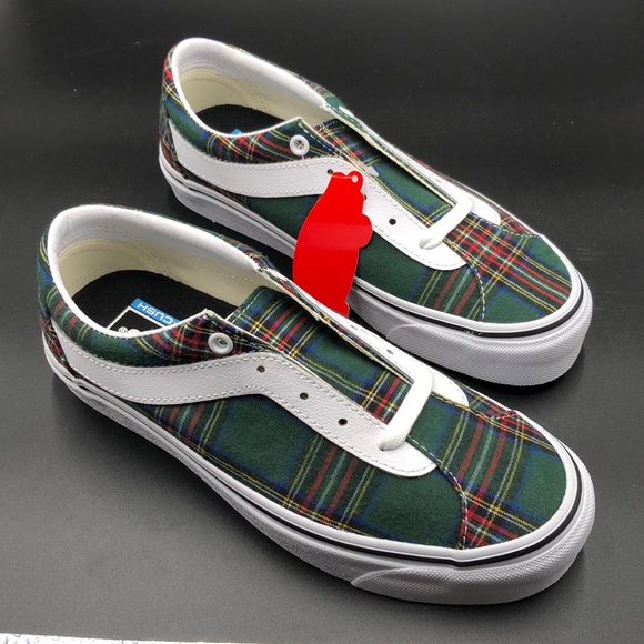 green plaid vans